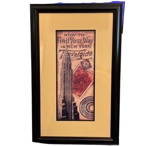 🛍️ EUC Tina Chaden Destinations New York Framed Wall Art
